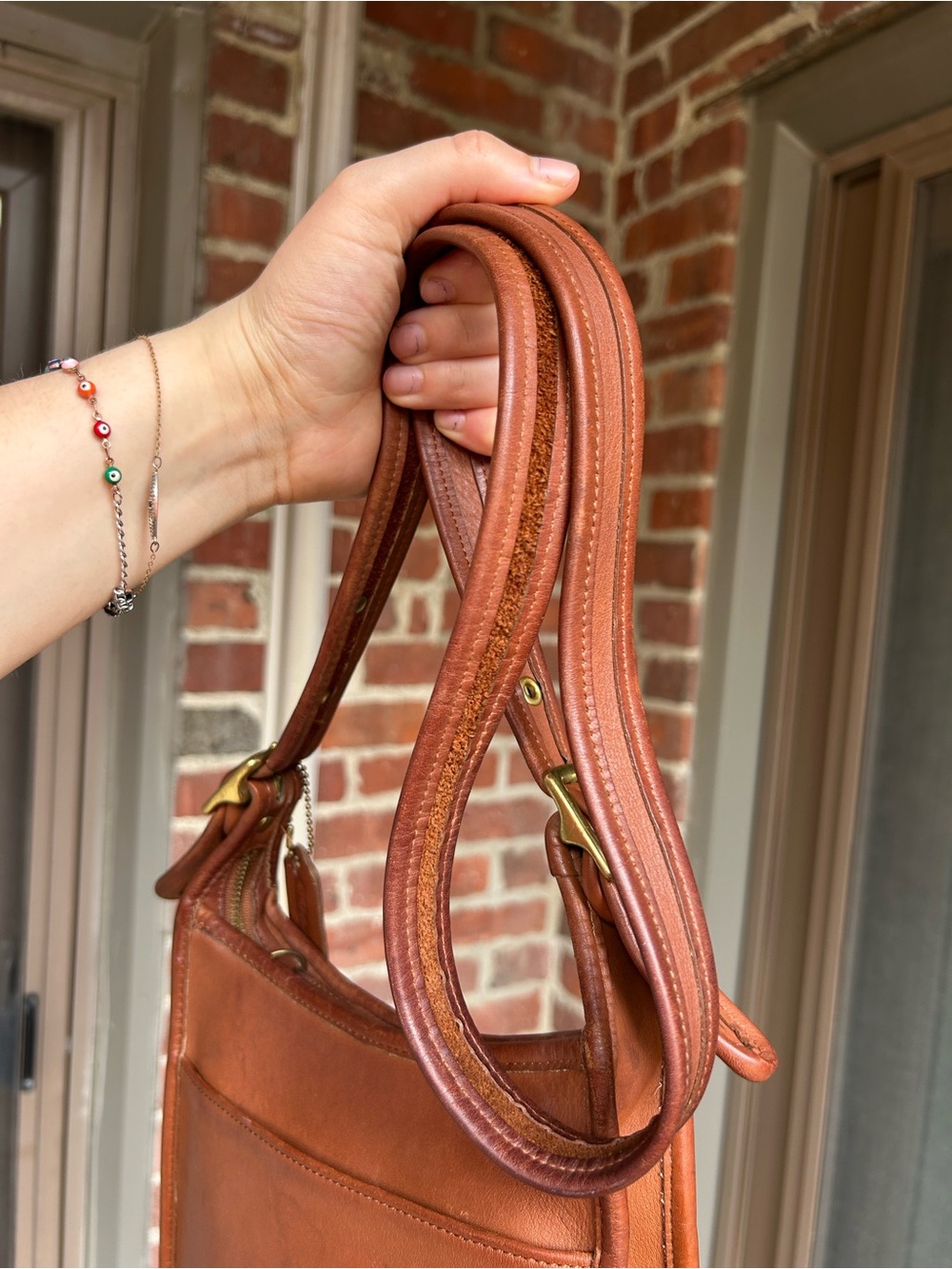 Vintage coach legacy small zip style 9997 British tan leather crossbody purse - Picture 6 of 13
